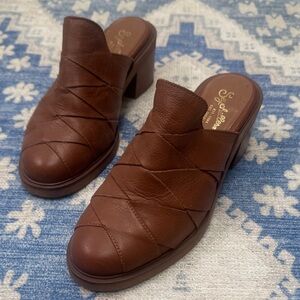 Seychelles Brown Leather Women's Mules